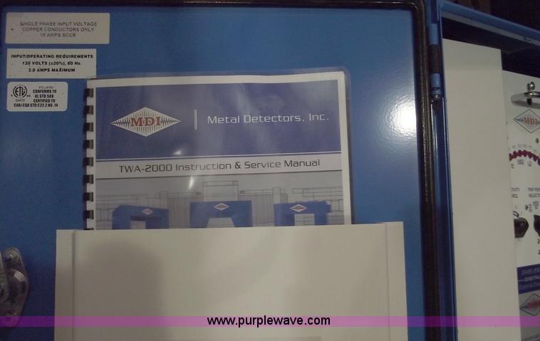 image for item A4014 2009 MDI TWA-2000-HD metal detector system