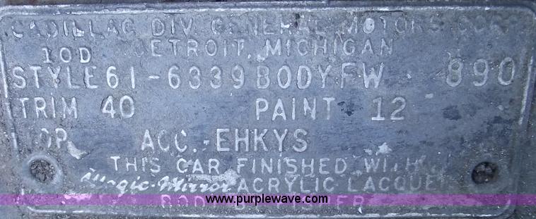 image for item C5580 1961 Cadillac DeVille