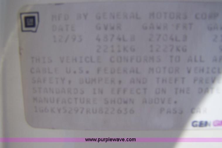 image for item D8525 1994 Cadillac Seville STS