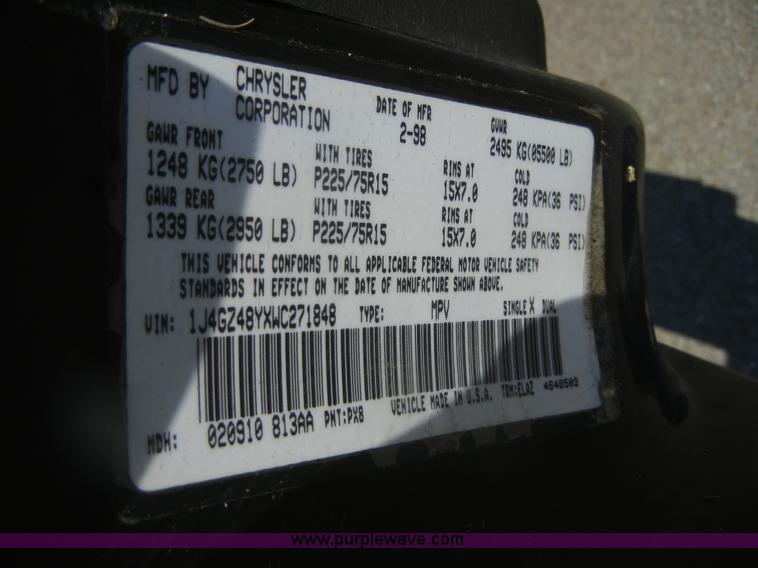 image for item D9683 1998 Jeep Grand Cherokee Laredo SE SUV