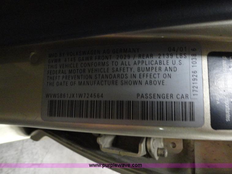 image for item A3200 2001 Volkswagen Jetta GLS