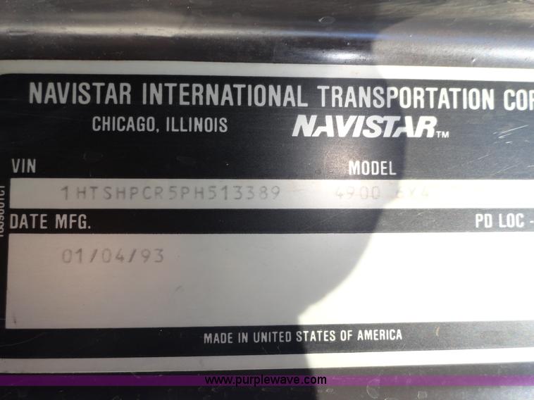 image for item A2412 1993 International 4900 dump truck