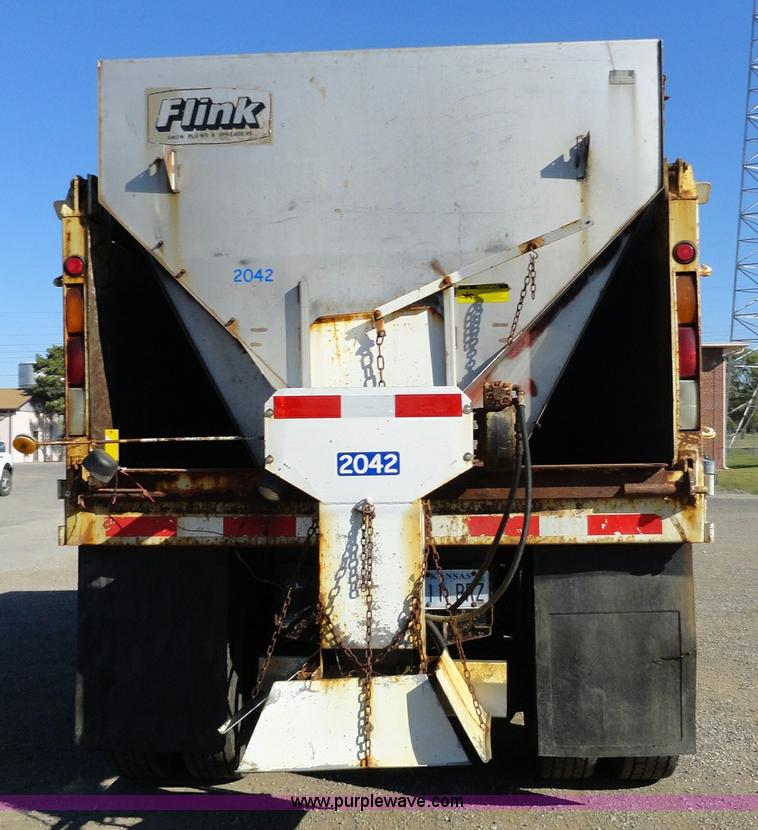 image for item A2413 1995 International 4900 tandem axle dump truck with plow and spreader