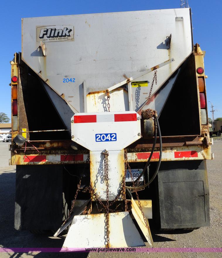 image for item A2413 1995 International 4900 tandem axle dump truck with plow and spreader