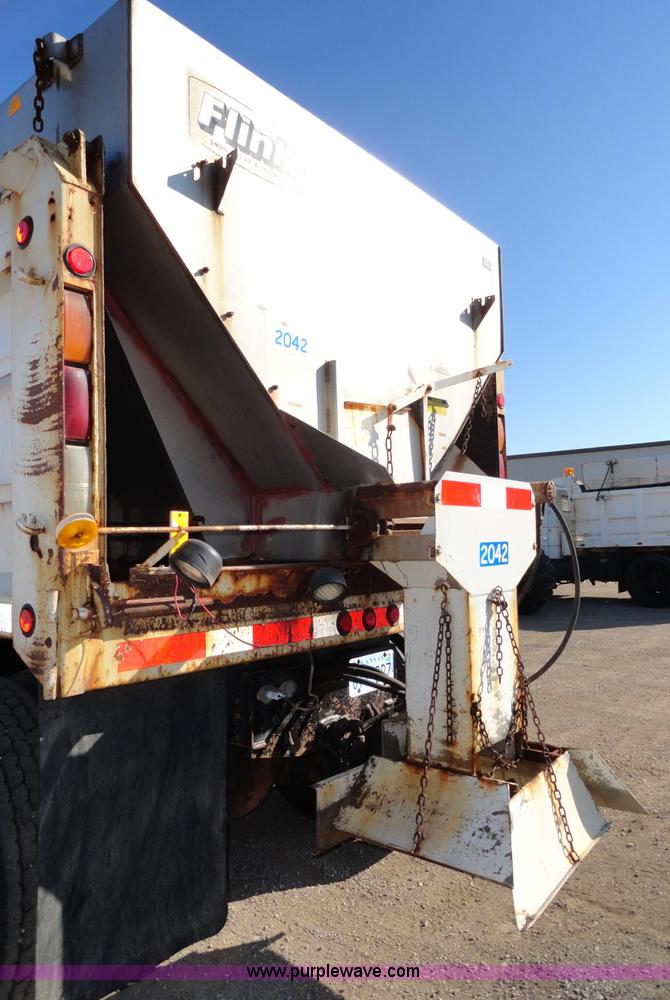 image for item A2413 1995 International 4900 tandem axle dump truck with plow and spreader