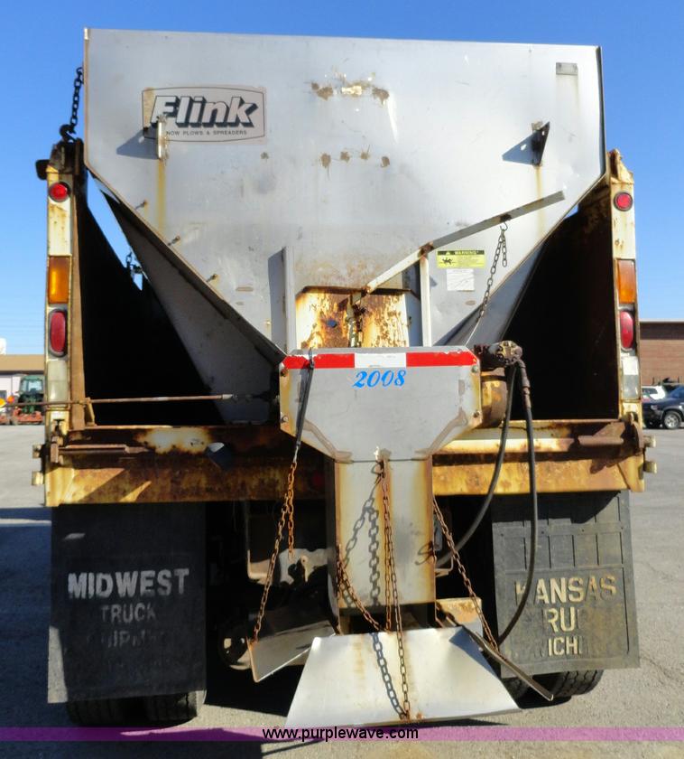 image for item A2417 1992 International 4900 tandem axle dump truck with plow and spreader