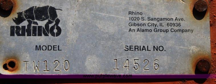 image for item A2424 Rhino TW120 10' rotary mower