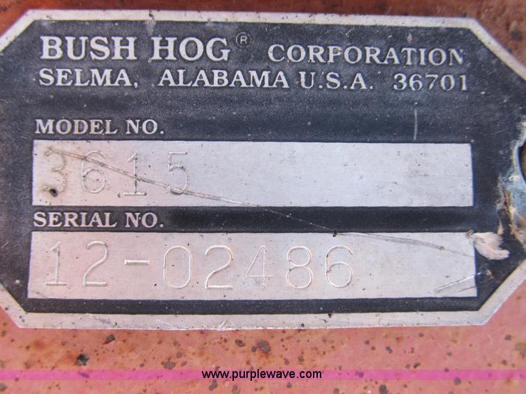 image for item A2425 Bush Hog 3615 rotary mower