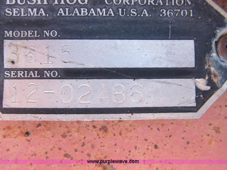 image for item A2425 Bush Hog 3615 rotary mower