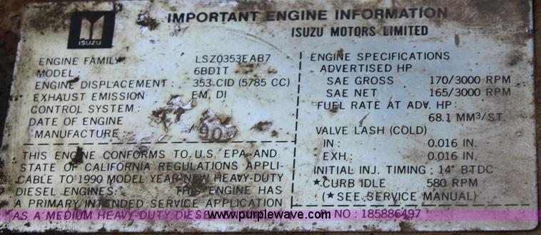 image for item A2445 1991 GMC 7000 lift truck