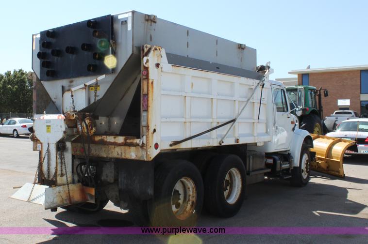 image for item A2892 1995 International 4900 tandem axle dump truck with plow and spreader