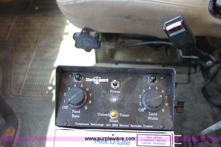 image for item A2892 1995 International 4900 tandem axle dump truck with plow and spreader