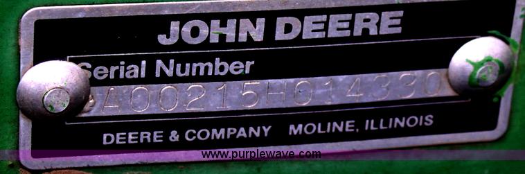 image for item A2993 John Deere 215 offset disk