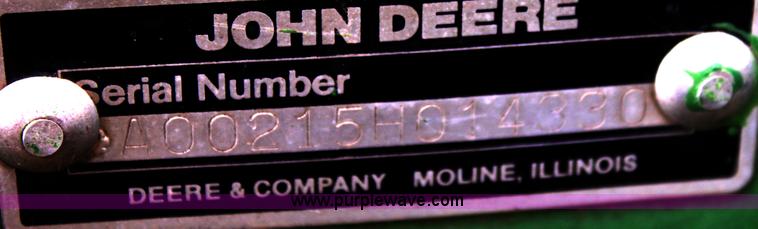 image for item A2993 John Deere 215 offset disk