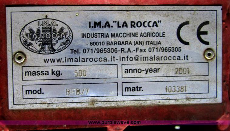 image for item C5069 2001 IMA BFB-7 10' disk mower