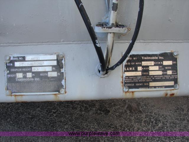 image for item A1486 1986 Trailmobile 45' semi trailer