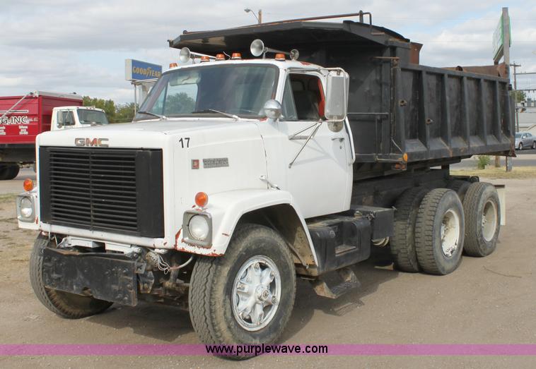 image for item A2837 1987 GMC Brigadier tandem axle dump truck