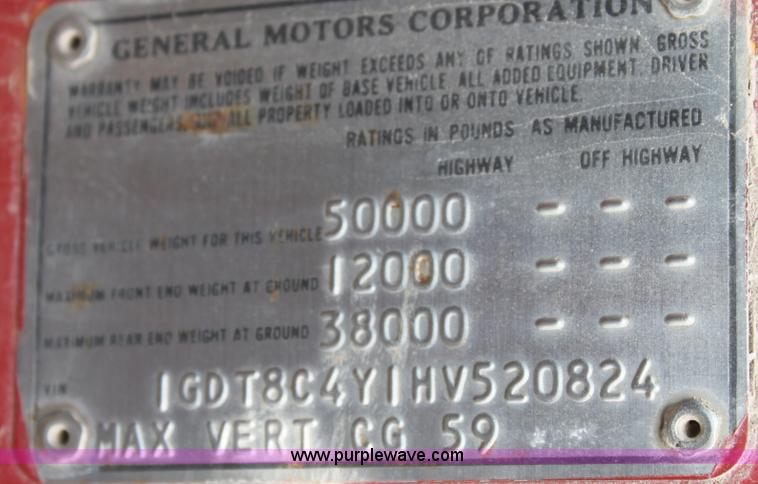 image for item A2837 1987 GMC Brigadier tandem axle dump truck