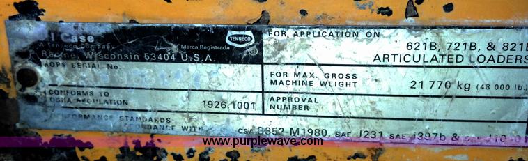 image for item A2902 1992 Case 721B wheel loader