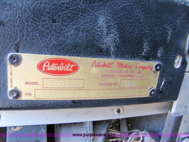 image for item A4628 1994 Peterbilt 378 dump truck