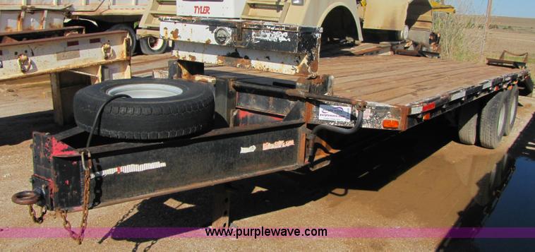 image for item A4629 1991 shop built 24' flatbed trailer