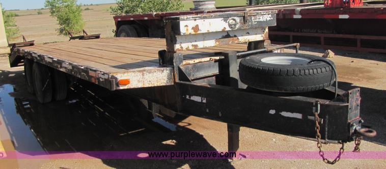 image for item A4629 1991 shop built 24' flatbed trailer