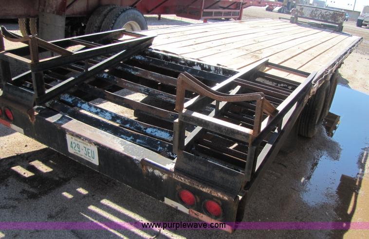 image for item A4629 1991 shop built 24' flatbed trailer