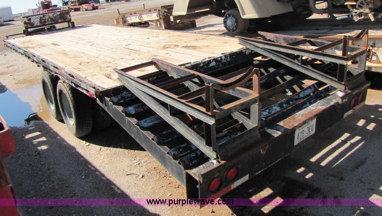 image for item A4629 1991 shop built 24' flatbed trailer
