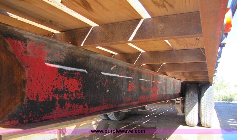 image for item A4629 1991 shop built 24' flatbed trailer