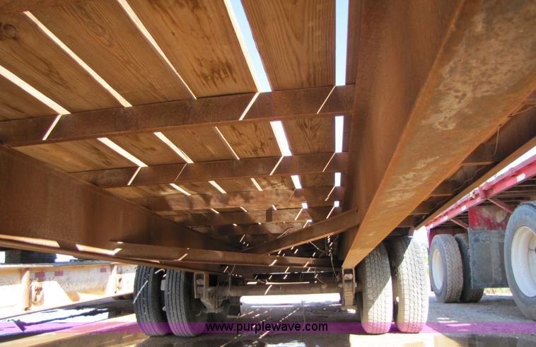 image for item A4629 1991 shop built 24' flatbed trailer