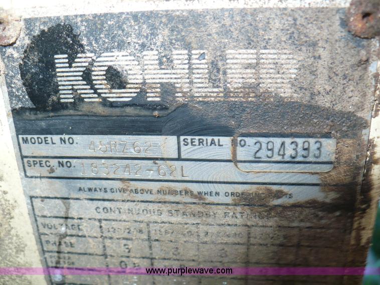 image for item A4895 Kohler 45RZ62 Fast Response II generator