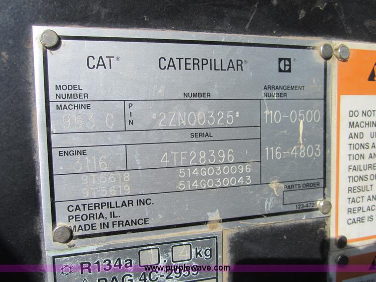image for item C5107 1996 Caterpillar 953C track loader