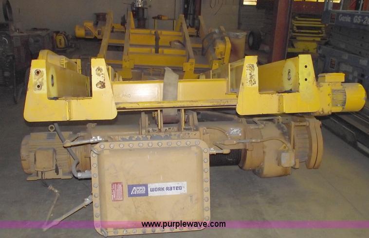 image for item C5576 (2) 7.5 ton Acco-Wright hoist and trolley