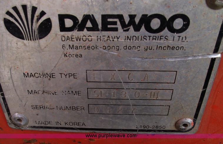 image for item C5652 1999 Daewoo Solar 130 III excavator