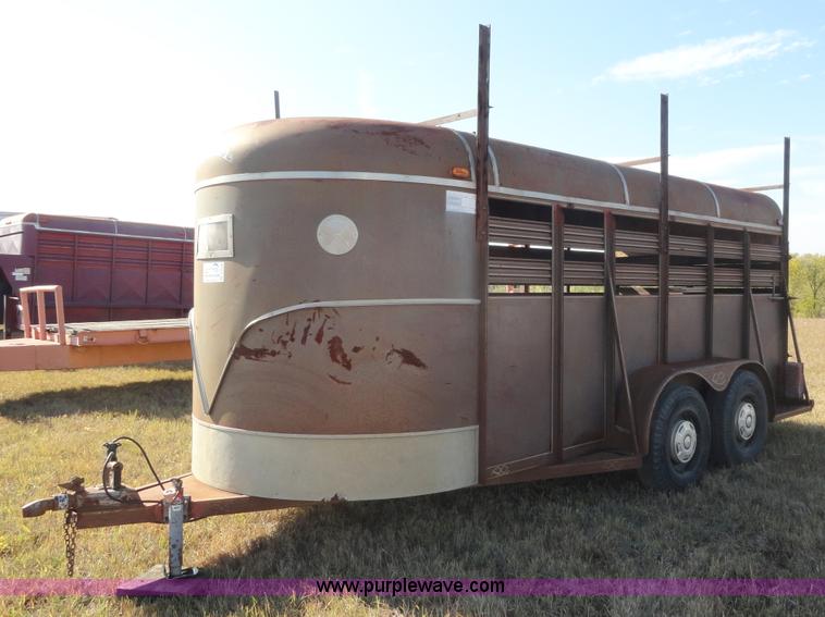 image for item A3246 1988 Rawhide 16' horse trailer