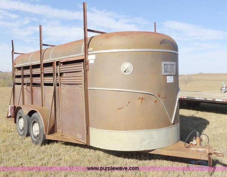image for item A3246 1988 Rawhide 16' horse trailer