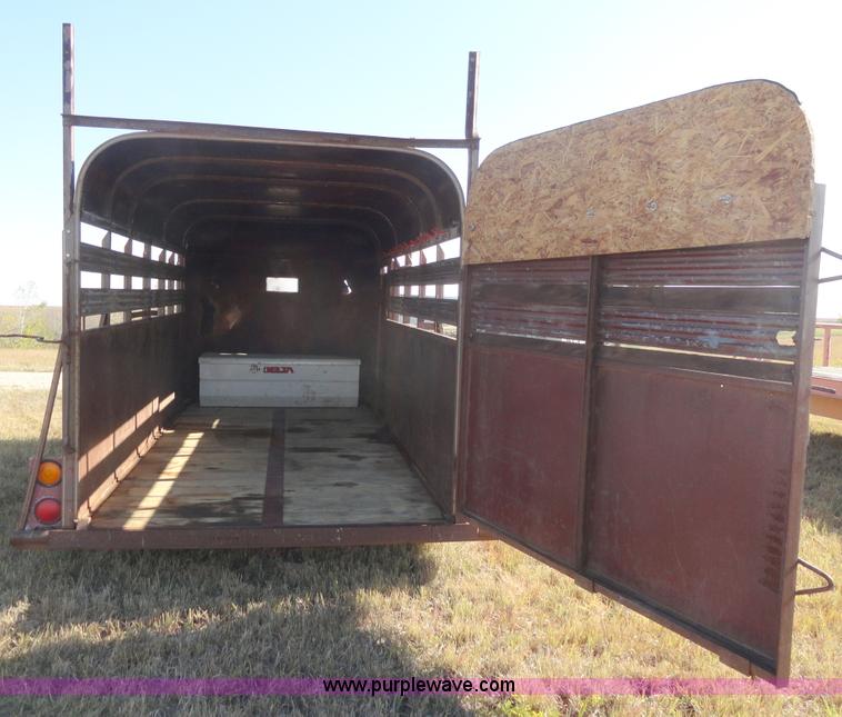 image for item A3246 1988 Rawhide 16' horse trailer
