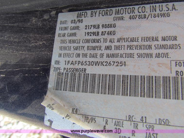 image for item A3528 1998 Ford Contour
