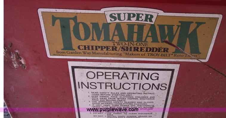 image for item C5661 Troy-Bilt Super Tomahawk 4990 chipper shredder
