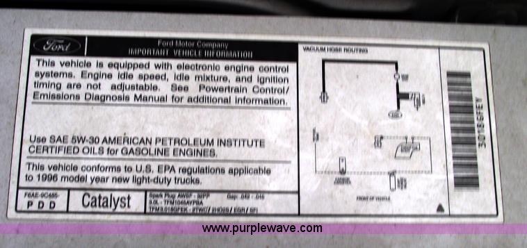 image for item C5665 1996 Ford Ranger XL pickup truck