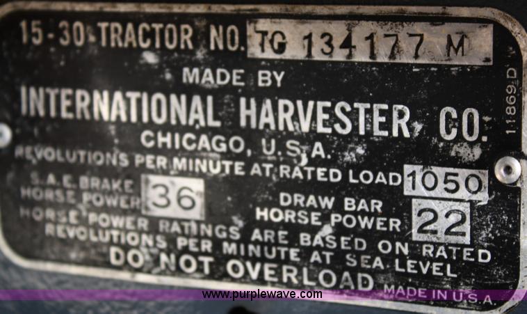 image for item A2395 McCormick-Deering 22-36 tractor