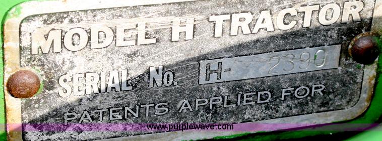 image for item A2401 John Deere H tractor