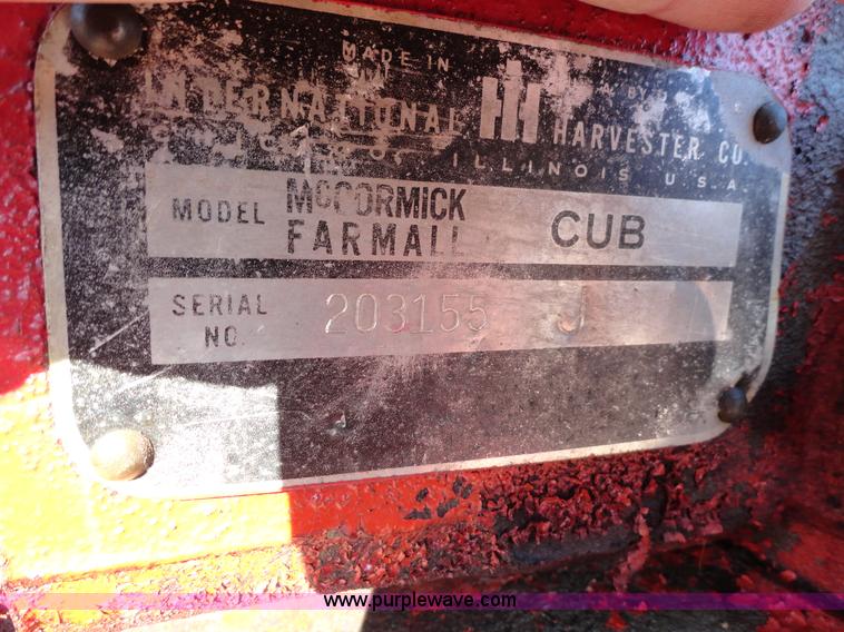 image for item A2408 Mccormick Farmall Cub tractor