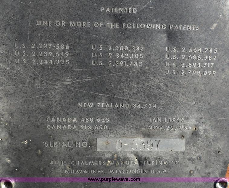 image for item A3126 Allis Chalmers D grader