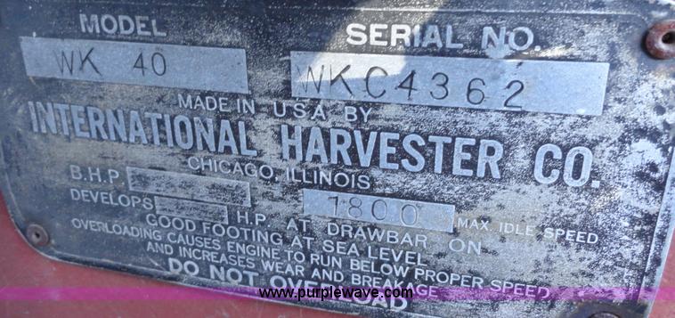 image for item A3147 McCormick-Deering WK40 tractor