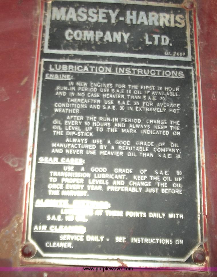 image for item A5381 1949 Massey-Harris combine