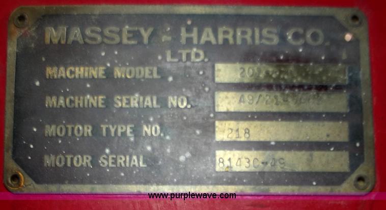 image for item A5381 1949 Massey-Harris combine