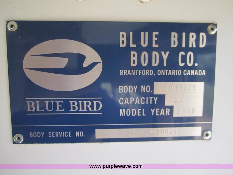 image for item B3018 1997 Chevrolet G3500 Blue Bird school bus