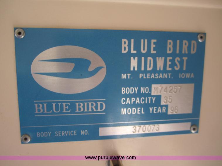 image for item B3021 1996 Chevrolet B7 Blue Bird school bus