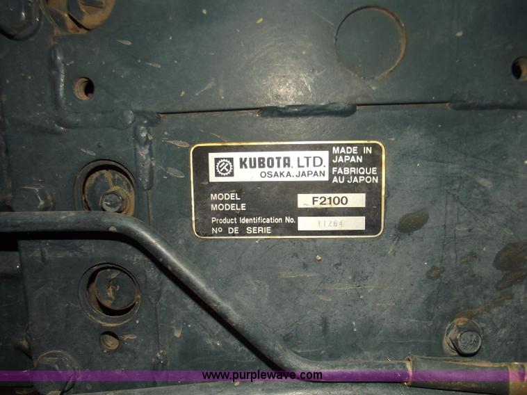 image for item B5006 Kubota F2100 mower